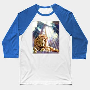 Lion on SKYscraper Baseball T-Shirt